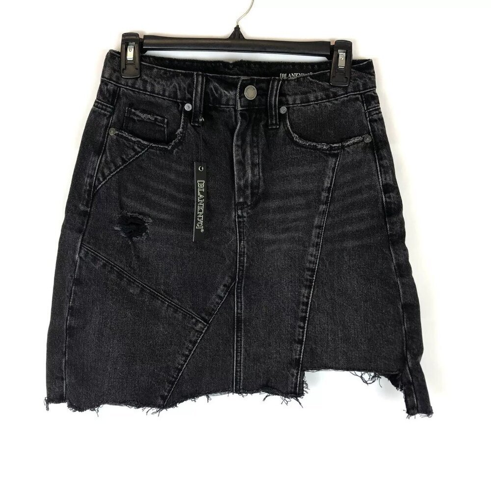 Blank NYC Women’s Size 25 Extra Small Black Distressed Jeans Skirt